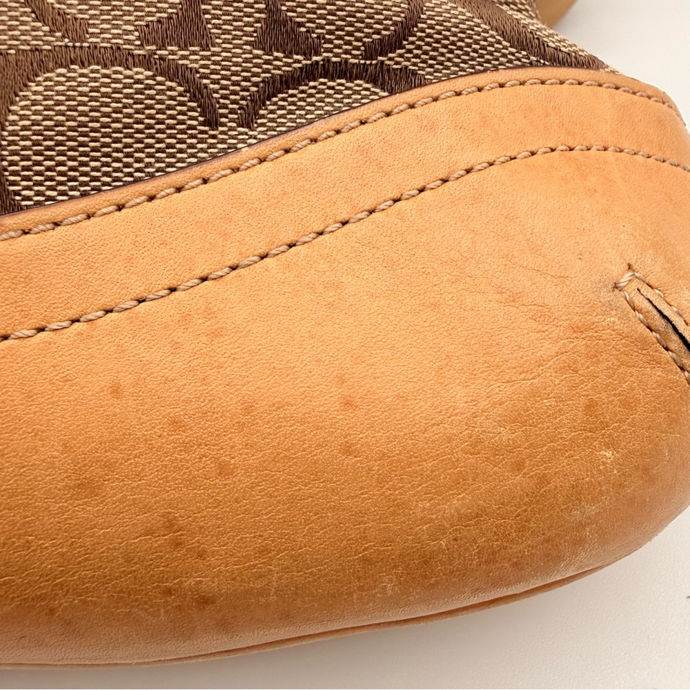 Coach Signature Canvas Crossbody Bag & Wallet Set Brown Tan Leather Y2K Vibes - Picture 15 of 16